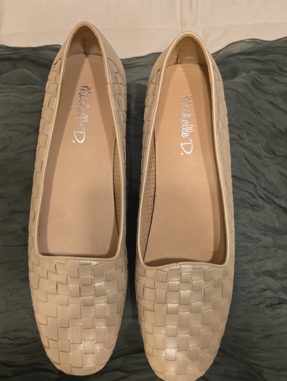 Michelle D Woven Ballet Flats in Beige